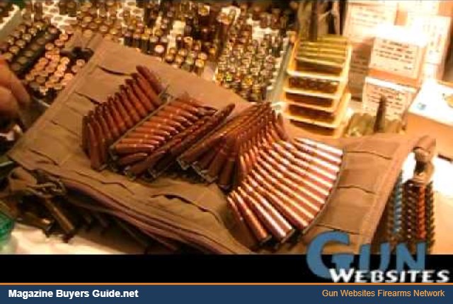 7.62x39 ammo bandoleers with loaded stripper clips
