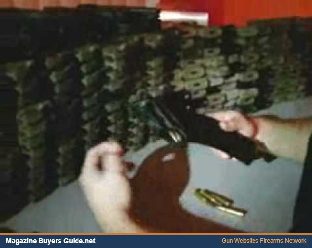 Using a LULA loader on an AK magazine